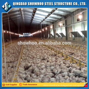 Pre fabricated Chicken Farm Metal Structure Broiler Poultry Shed Design